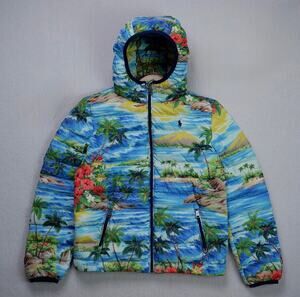 Polo Ralph Lauren Youth Size M (10-12) Hawaiian Print Down Jacket